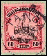 3549 60 H. Kaiserjacht, Tadelloses Briefstück., Gepr. Jäschke-L. BPP, Mi. 240.-, Katalog: 37 BS - Deutsch-Ostafrika