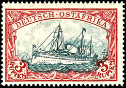 3553 3 Rupien Kaiseryacht Mit Wasserzeichen, Gezähnt 26:17 Und Rahmenzeichnung Type III Und Mittelstück Type III, Postfr - Afrique Orientale