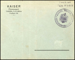 3558 Morogoro-Notausgabe, Ungebrauchter Umschlag Mit Franka-Stempel Und Dienstsiegel In Violett, Senkrechte Faltspuren U - German East Africa