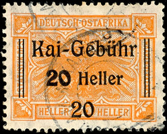 3568 Fiskalmarke 20 H. Kai-Gebühr Auf 25 H. Statistik Des Warenverkehrs Orange, Entwertet Mit K2, Ausgabetypisch Gezähnt - Duits-Oost-Afrika