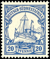 3597 20 Pfg Kaiseryacht, Tadellos Postfrisch, Kabinett, Gepr. Bothe BPP, Mi. 95.-, Katalog: 14 ** - Duits-Zuidwest-Afrika