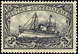 3606 3 Mark Kaiseryacht Mit Wasserzeichen, Luxus Postfrisch, Unsigniert, Mi. 55,-, Katalog: 31Ba ** - Deutsch-Südwestafrika