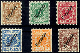 3616 3 - 50 Pfg Krone/Adler, 6 Werte Komplett, Tadellos Postfrisch, Kabinett, Bis Auf Die 10 Pfg Alle Werte Gepr. Bothe  - Cameroun