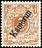 3617 3 Pfg Krone/Adler Lebhaftbraunocker, Tadellos Postfrisch, Kabinett, Gepr. Bothe BPP, Mi. 260.-, Katalog: 1c ** - Cameroun