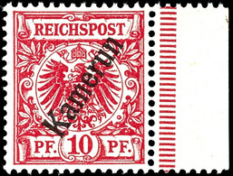 3619 10 Pf Lilarot, UV Hellzinnober, Tadellos Postfrisch Vom Rechten Bogenrand, Fotoattest Jäschke-Lantelme BPP (für Ehe - Cameroun