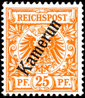 3621 25 Pf. Krone/Adler In Der Guten Farbe Dunkelorange, Luxus Postfrisch, Geprüft Jäschke-Lantelme BPP, Mi. 140,-, Kata - Cameroon