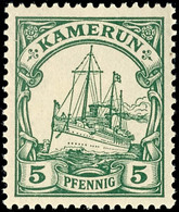 3623 5 Pf. Kaiseryacht Ohne Wasserzeichen, Luxus Postfrisch, Unsigniert, Mi. 40,-, Katalog: 8 ** - Kamerun