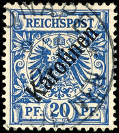 3647 20 Pf. Violettultramarin, Gest., Gepr. Jäschke-L. BPP, Mi. 160.-, Katalog: 4I O - Karolinen