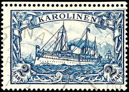 3659 2 Mark Kaiseryacht Gestempelt PONAPE, Gepr. Bothe BPP, Michel 100,-, Katalog: 17 O - Caroline Islands