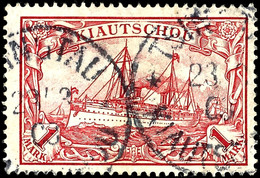 3670 1 Mark Kaiseryacht Gestempelt TSINGTAU KIAUTSCHOU ** 23/3 08, Mi. 110,-, Katalog: 14 O - Kiaochow