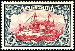 3671 5 Mark Kaiseryacht,  Luxus Postfrisch, Geprüft Steuer VÖB, Mi. 750,-, Katalog: 17 ** - Kiauchau