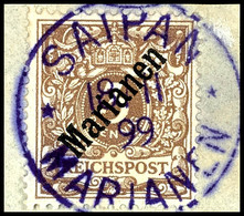 3692 3 Pf Diagonalaufdruck Tadellos Auf Briefstück Mit Violettem Stempel "SAIPAN 18/11 99" (Sorte I Nach Friedemann), Fo - Mariannes