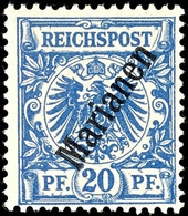 3699 20 Pfg Krone/Adler Steilaufdruck, Tadellos Postfrisch, Kabinett, Gepr. Bothe BPP, Mi. 85.-, Katalog: 4II ** - Mariannes