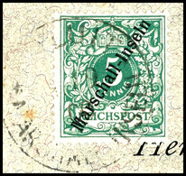 3720 5 Pfg Krone/Adler, Berliner Ausgabe, Auf Briefstück, Zeitgerecht Gestempelt "JALUIT / MARSHALL-INSELN", Tadellos, K - Marshall Islands