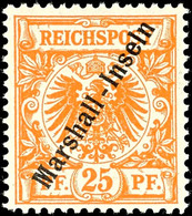 3729 25 Pfg Krone/Adler, Tadellos Postfrisch, Kabinett, Gepr. Dr. Lantelme BPP, Katalog: 11 ** - Marshall Islands