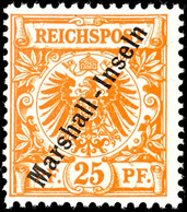 3730 25 Pfg Krone/Adler Mit Aufdruck "Marshall", Luxus Postfrisch, Unsigniert, Mi. 80,-  Unterbewertet, Katalog: 11a ** - Marshall Islands