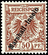 3731 50 Pfg Krone/Adler, Tadellos Postfrisch, Kabinett, Gepr. Bothe BPP, Mi. 140.-, Katalog: 12 ** - Marshalleilanden