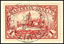 3733 1 M. Kaiseryacht Auf Briefstück, Zentrisch Gestempelt JALUIT 2/2 07, Tadellos, Gepr. Friedemann, Mi. 100.-, Katalog - Marshall-Inseln