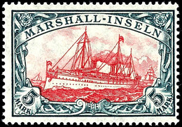 3735 5 Mark Kaiseryacht Mit Wasserzeichen, Zähnung 26:17 Und Rahmen Type I, Mittelstück Type II, Luxus,, Unsigniert, Mi. - Marshall Islands