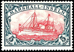 3736 5 Mark Kaiseryacht Mit Wasserzeichen, Zähnung 25:17 Und Mittelstück Type II, Luxus Postfrisch, Unsigniert, Katalog: - Marshall Islands