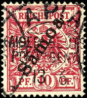 3746 10 Pf. Lilarot, Tadellos, Gest., Fotobefund Jäschke-L. BPP, Mi. 170.-, Katalog: 3c O - Samoa