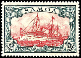 3756 5 Mark Kaiseryacht Mit Wasserzeichen, Kriegsdruck Mit Zähnung 25:17, Luxus Postfrisch, Geprüft Jäschke-Lantelme BPP - Samoa