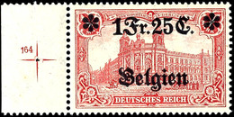 3793 1 Fr. 25 C. Rot, Linkes Ungefaltetes Randstück Mit Passerkreuz Und Plattennummer 164, Einwandfrei Postfrisch Ohne J - Other & Unclassified