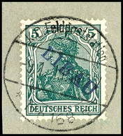 3813 5 Pf. In Type I Auf Kleinem Briefstück, Tadellos, Mi. 170.-, Katalog: 1A BS - Autres & Non Classés