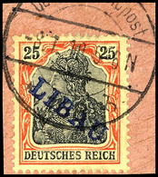 3819 25 Pf. In Type II, Aufdruck A, Auf Kleinem Briefstück, Tadellos, Mehrfach Sign. U.a. Vossen, Mi. 650.-, Katalog: 5B - Andere & Zonder Classificatie