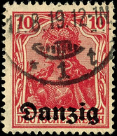 3883 10 Pf. Rötlichkarmin, Tadellos, Gest., Gepr. Gruber Infla, Mi. 150.-, Katalog: 2a Oo - Sonstige & Ohne Zuordnung