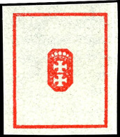 3954 100 Mark Staatswappen, Phasendruck In Rot Von Mittelstück Und Rahmen Auf Papier Mit Rosettenunterdruck, Tadellos Un - Andere & Zonder Classificatie