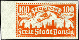 3959 100 Mark Flugpost, Probedruck In Orange, Ungezähnt, Tadellos Ungebrauchtes Exemplar Vom Linken Bogenrand., Katalog: - Other & Unclassified