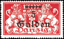 3977 5 Gulden Freimarke, Plattenfehler I "Schrägstrich Durch K Von Mark" (Feld 11), Tadellos Ungebraucht, Gepr. Gruber B - Sonstige & Ohne Zuordnung