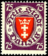 3983 75 Pfg Staatswappen, Dunkelviolettpurpur/dunkelrosa, Tadellos Postfrisch, Gepr. Tworek BPP, Mi. 100.-, Katalog: 201 - Sonstige & Ohne Zuordnung