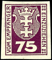 4018 75 Pfg Portmarke, Abart "ungezähnt", Tadellos Ungebraucht, Katalog: 5U * - Autres & Non Classés