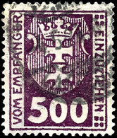 4024 500 Pf. Kleines Wappen, Tadellos, Gestempelt, Gepr. Infla/Gruber BPP, Mi. 400,-, Katalog: 19Y Oo - Andere & Zonder Classificatie