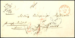 4035 "DANZIG F N1 /14.2.70" Roter Frankostempel Auf Faltbriefhülle Nach Berent Mit Ausgabestempel  BF - Sonstige & Ohne Zuordnung
