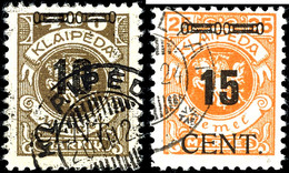 4064 2 C. - 12. Komplett Gestempelt, Tadellos, Signiert D. Petersen BPP, Fotoattest Dr. Klein VP, Mi. 2.600.-, Katalog:  - Memelgebiet 1923