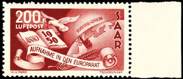 4196 200 Fr. Europarat Mit PF I, Tadellos Postfrisch, Fotoattest Ney BPP, Mi. 800.-, Katalog: 298I ** - Sonstige & Ohne Zuordnung