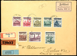 4255 Aufdruckausgabe Komplett Auf 2 Eilboten-Briefen Vom 8.9.39 Nach Berlin, Tadellos, Mi. 400,-+, Katalog: 1/19 BF - Böhmen Und Mähren