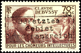 4329 70 C. + 10 C. Wohltätigkeitsausgabe "Debussy" Mit Aufdruck In Type II, Tadellos Ungebraucht Mit Voller Originalgumm - Andere & Zonder Classificatie
