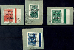 4414 5 Kop., 15 Kop, 20 Kop. Und 30 Kop. Freimarken Mit Schwarzem Bdr.-Aufdruck, Mi.-Nr. 3 In Type I, Mi.-Nr. 1,4 Und 5  - Andere & Zonder Classificatie