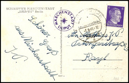 4434 1941, Deutsches Reich 6 Pfg. Hitler Mit Sonderstempel "LUXEMBURG/ Schäfers Märchenstadt/ Liliput/ 1.9.41" Auf Fotok - Luxembourg