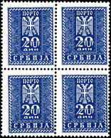 4492 0,50 D. - 20 D. Komplett In Postfrischen 4er  - Blocks, Mi. 220.-, Katalog: 16/22 ** - Other & Unclassified