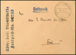 4548 1939, Feldpost-Dienstbrief Mit Marineschiffspost-Stpl. DEUTSCHE KRIEGSMARINE - SCHIFFSPOST Nr. 3 Vom 13.12.39 Sowie - Other & Unclassified