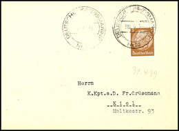 4551 1939, Marineschiffspost-Stpl. DEUTSCHE KRIEGSMARINE Nr. 22 Vom 30.4.39 (verwackelt Abgeschlagen) Auf Textloser Post - Other & Unclassified