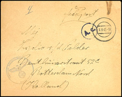 4596 1942, Feldpost-Brief Mit Stummem Stpl. Vom 8.9.42 Von Danzig Sowie Mit Brief-Stpl. Und Absenderangabe Feldpost-Nr.  - Other & Unclassified