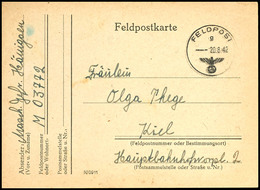 4599 1942, Feldpost-Karte Mit Norm-Stpl. Vom 20.8.42 Sowie Mit Brief-Stpl. Und Absenderangabe Feldpost-Nr. M 03772 = Zer - Other & Unclassified