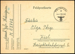 4599 1942, Feldpost-Karte Mit Norm-Stpl. Vom 20.8.42 Sowie Mit Brief-Stpl. Und Absenderangabe Feldpost-Nr. M 03772 = Zer - Andere & Zonder Classificatie