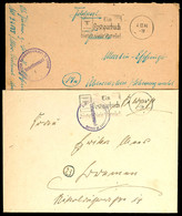 4611 1944, 2 Feldpost-Briefe Mit Stummem Maschinen-Stpl. Mit Werbeeinsatz Vom 8.8.44 Bzw. Vom 4.10.44 Sowie Mit Brief-St - Other & Unclassified